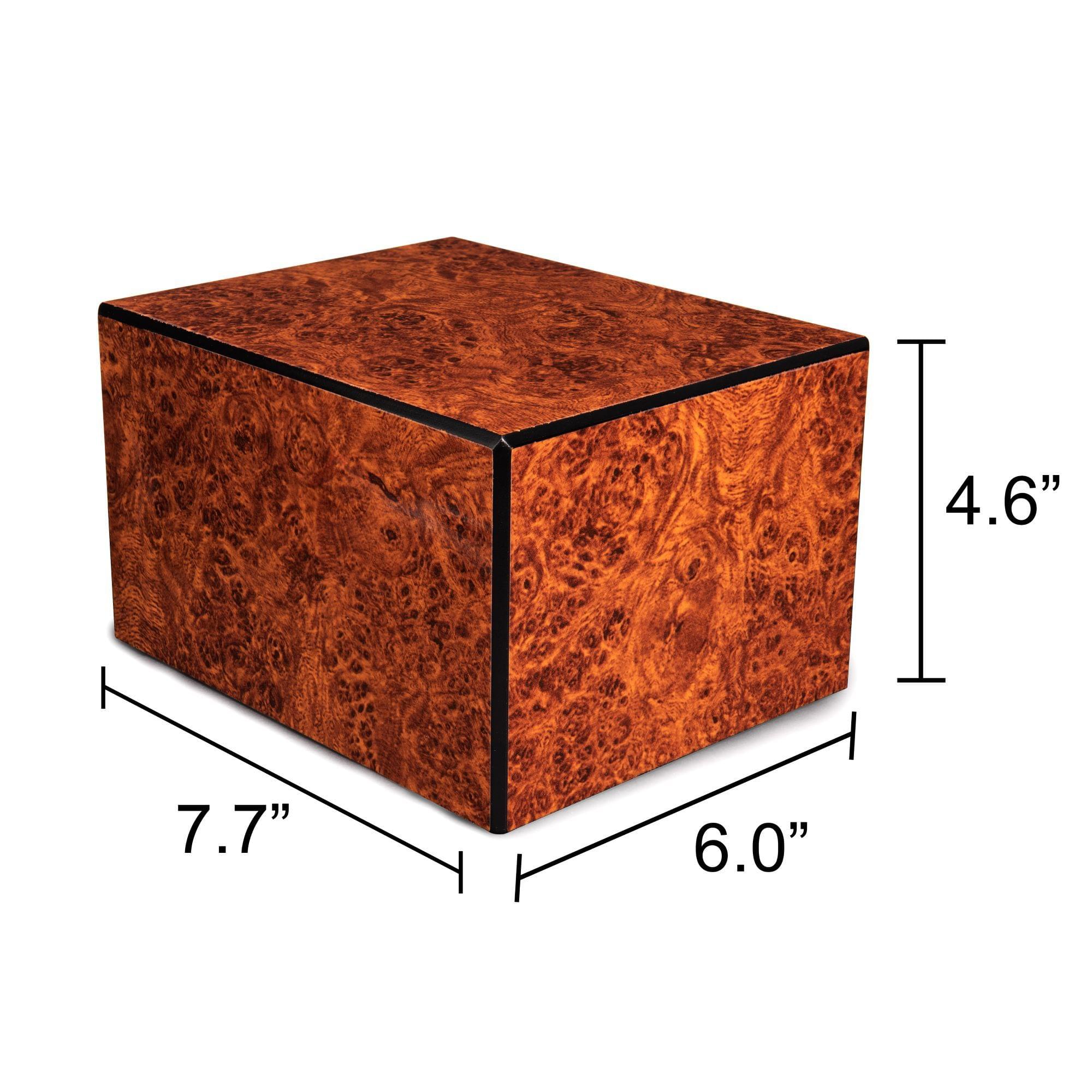 Society Collection-Large Adult Cremation Urn-Burl Wood Finish - chateau-urns