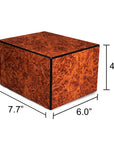 Society Collection-Large Adult Cremation Urn-Burl Wood Finish - chateau-urns