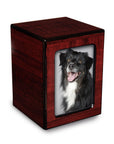 Society Collection-Small-Photo Pet / Keepsake Cremation Urn-Cherry Finish - chateau-urns