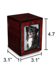 Society Collection-Small-Photo Pet / Keepsake Cremation Urn-Cherry Finish - chateau-urns