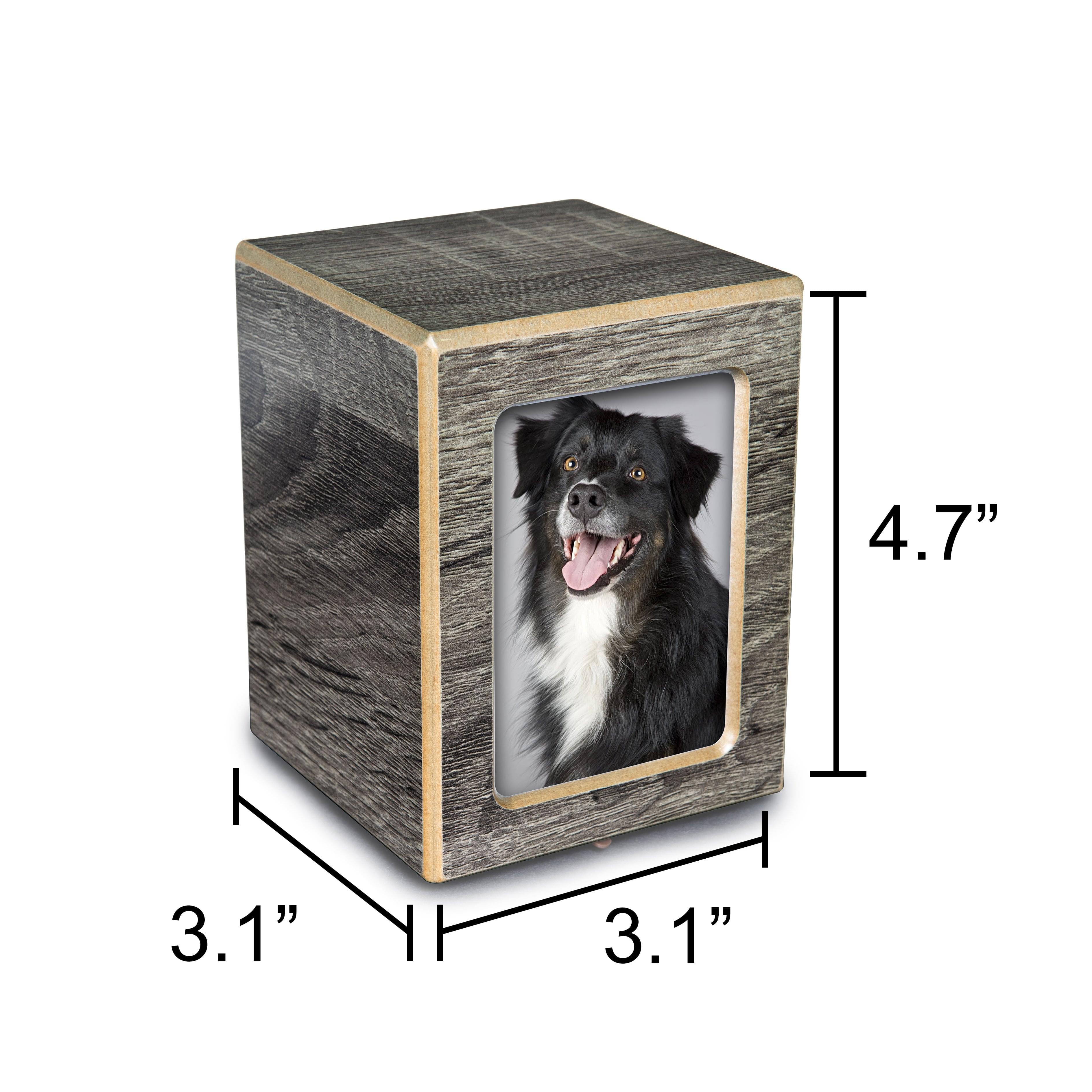 Society Collection-Small-Photo Pet / Keepsake Cremation Urn-Coastal Gray Finish - chateau-urns