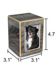 Society Collection-Small-Photo Pet / Keepsake Cremation Urn-Coastal Gray Finish - chateau-urns