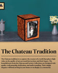 Society Collection-Small-Photo Pet / Keepsake Cremation Urn-Burl Finish - chateau-urns