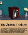 Society Collection-Small-Photo Pet / Keepsake Cremation Urn-Cherry Finish - chateau-urns
