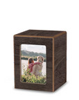 Society Collection-Small-Photo Pet / Keepsake Cremation Urn-Coastal Gray Finish