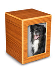 Society Collection-Small-Photo Pet / Keepsake Cremation Urn-Rustic Oak Finish - chateau-urns