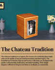 Society Collection-Small-Photo Pet / Keepsake Cremation Urn-Rustic Oak Finish - chateau-urns